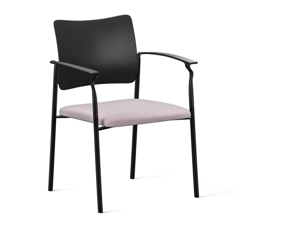 Кресло Pinko Black на опорах подлокотники Пластик/Ткань, Черный/Серый