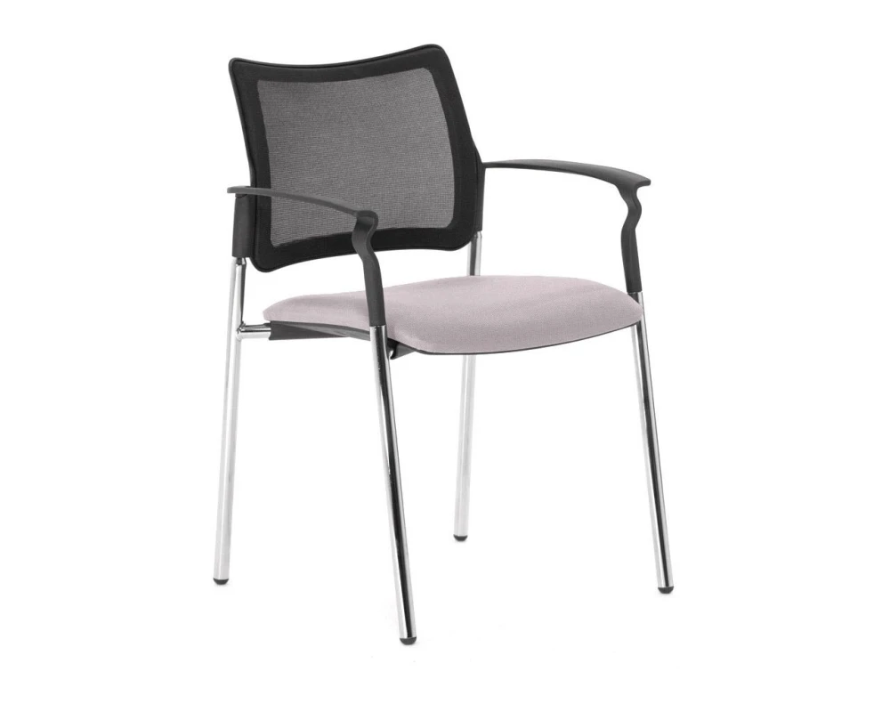 Кресло Pinko Mesh на опорах подлокотники Сетка/Ткань, Черный/Серый