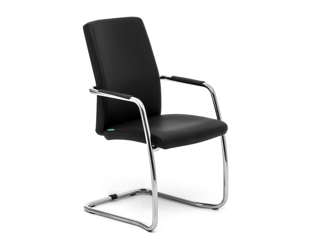 Кресло Well Seat на полозьях Экокожа, Черный