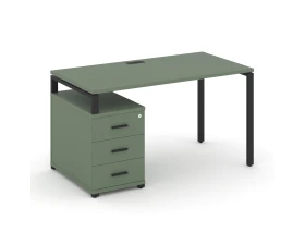 Стол письменный с 1 опорной тумбой CN.SP-303 B 1380/1746x720x750 Концепт / Concept images