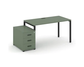 Стол письменный с 1 опорной тумбой CN.SP-303 B 1380/1746x720x750 Концепт / Concept images