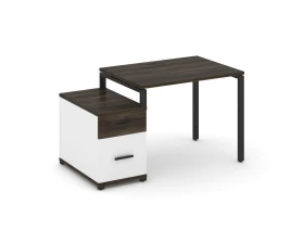 Стол письменный с 1 опорной тумбой CN.SP-305 W 980/1346x720x750 Концепт / Concept images