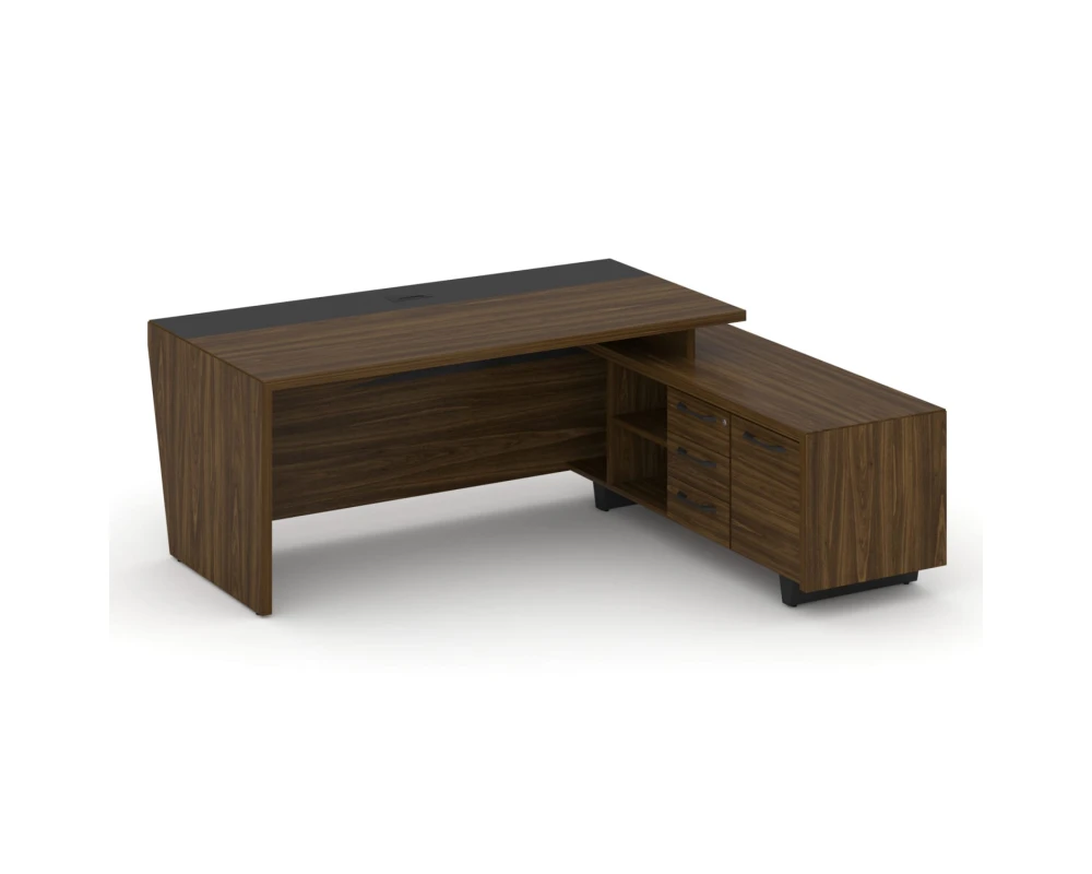 Стол для руководителя с опорной тумбой, правый 200 Корнер / Corner