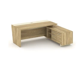 Стол для руководителя с опорной тумбой, правый 200 Корнер / Corner images