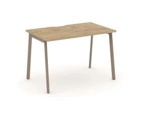 Стол рабочий с вырезом на плоскоовальной трубе 118x73x75 Эстетика / Estetica images