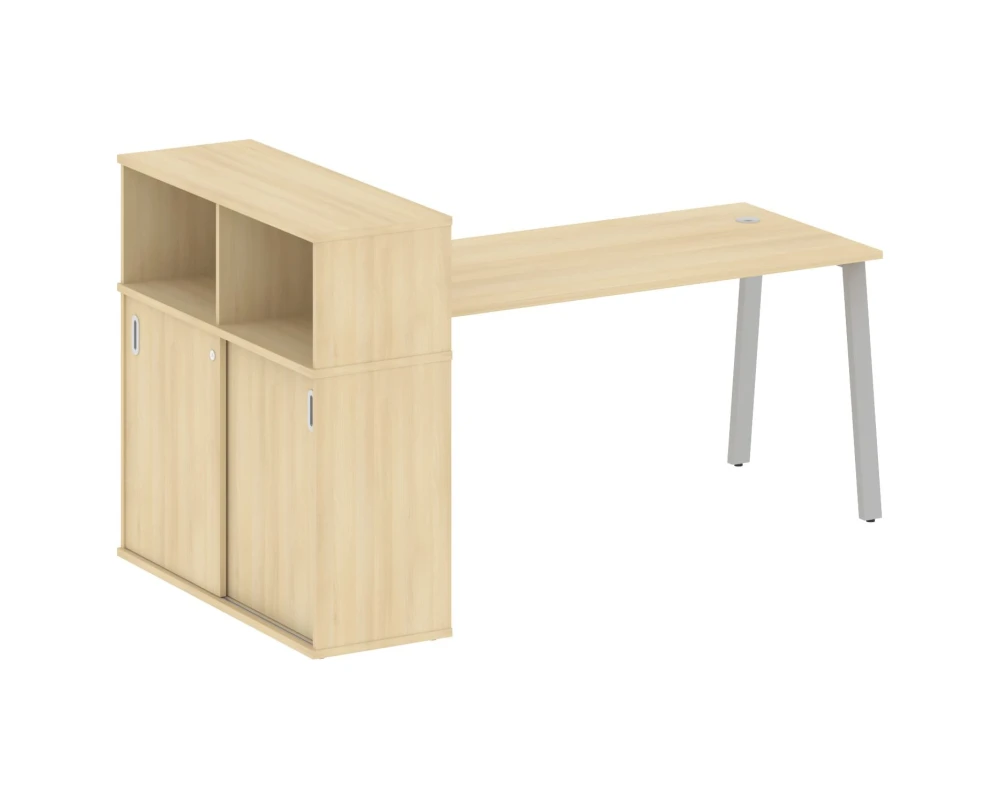 Стол письменный на А-образном м/к с опорным шкафом-купе 201x112x109,8 Метал Систем / Metal System