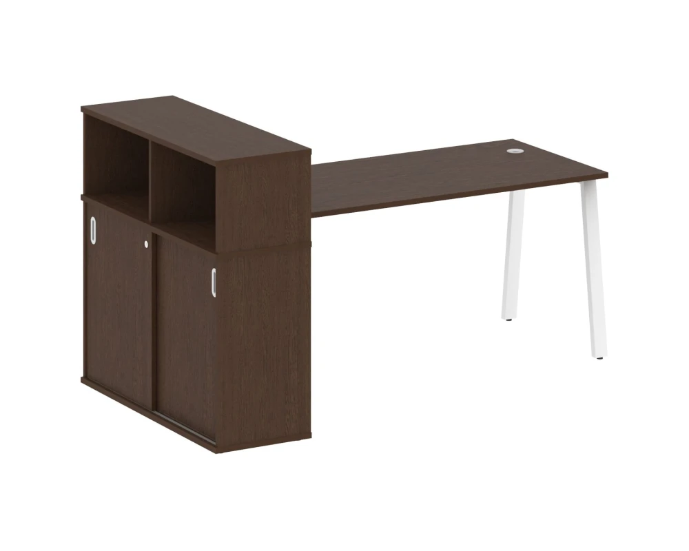 Стол письменный на А-образном м/к с опорным шкафом-купе 201x112x109,8 Метал Систем / Metal System