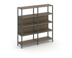 Двухсекционный стеллаж четырехярусный 1590х400х1613 Шелф Систем / Shelf System images