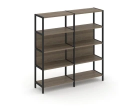 Двухсекционный стеллаж четырехярусный 1590х400х1613 Шелф Систем / Shelf System images