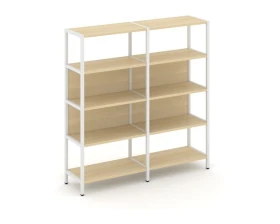 Двухсекционный стеллаж четырехярусный 1590х400х1613 Шелф Систем / Shelf System images