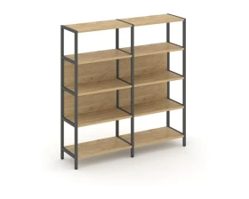 Двухсекционный стеллаж четырехярусный 1590х400х1613 Шелф Систем / Shelf System images