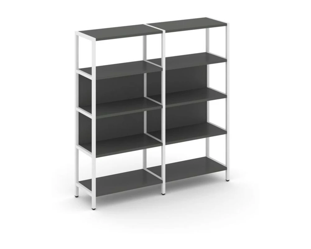 Двухсекционный стеллаж четырехярусный 1590х400х1613 Шелф Систем / Shelf System