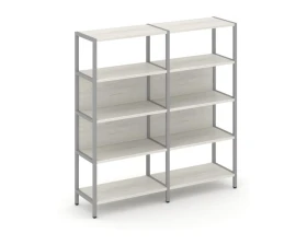 Двухсекционный стеллаж четырехярусный 1590х400х1613 Шелф Систем / Shelf System images