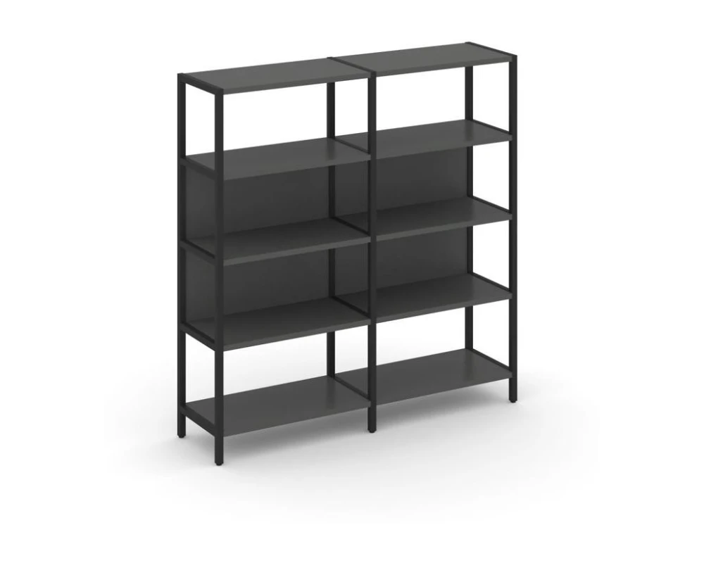 Двухсекционный стеллаж четырехярусный 1590х400х1613 Шелф Систем / Shelf System
