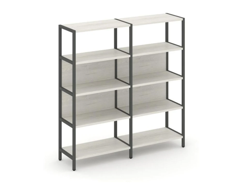 Двухсекционный стеллаж четырехярусный 1590х400х1613 Шелф Систем / Shelf System