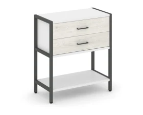 Односекционный стеллаж двухярусный с ящиками 810х400х879 Шелф Систем / Shelf System images