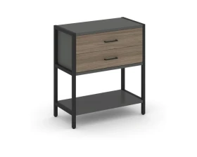 Односекционный стеллаж двухярусный с ящиками 810х400х879 Шелф Систем / Shelf System images