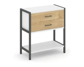 Односекционный стеллаж двухярусный с ящиками 810х400х879 Шелф Систем / Shelf System images