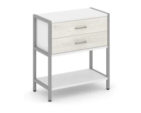 Односекционный стеллаж двухярусный с ящиками 810х400х879 Шелф Систем / Shelf System images