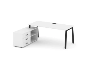 Стол письменный с греденцией левой на А-образном каркасе 1580x1580x750 Стайл Проджект Директ / Style Project Direct images