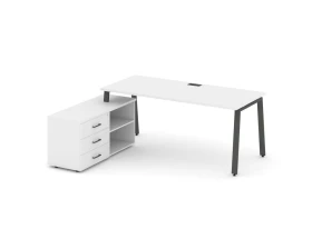 Стол письменный с греденцией левой на А-образном каркасе 1580x1580x750 Стайл Проджект Директ / Style Project Direct images