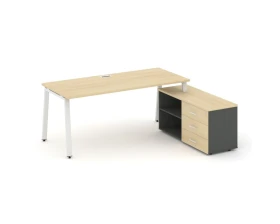 Стол письменный с греденцией правой на А-образном каркасе 1780x1480x750 Стайл Проджект Директ / Style Project Direct images