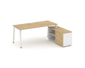 Стол письменный с греденцией правой на А-образном каркасе 1780x1480x750 Стайл Проджект Директ / Style Project Direct images