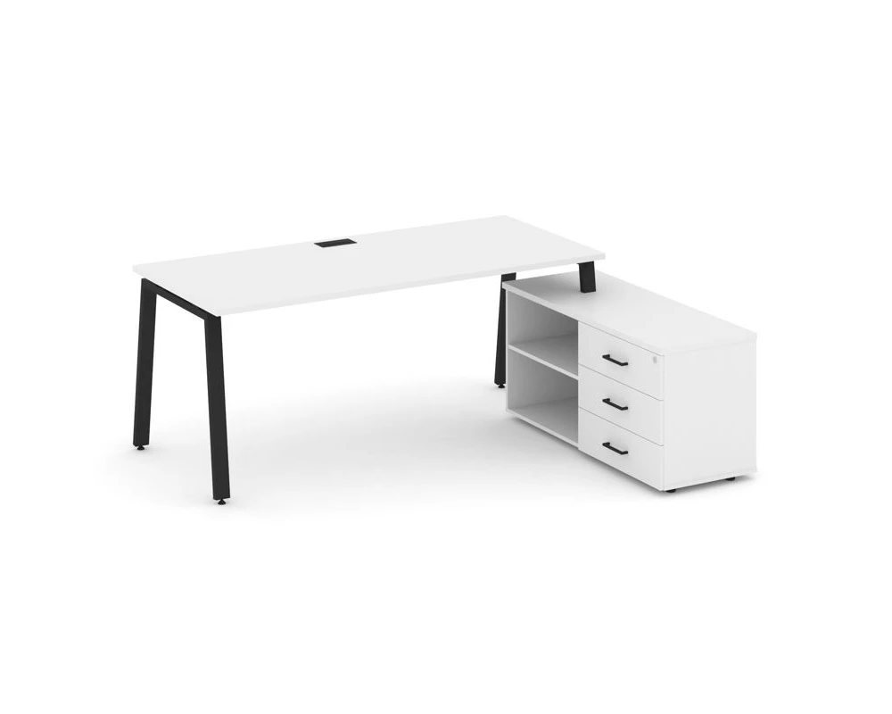 Стол письменный с греденцией правой на А-образном каркасе 1780x1480x750 Стайл Проджект Директ / Style Project Direct