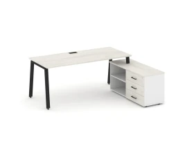 Стол письменный с греденцией правой на А-образном каркасе 1780x1480x750 Стайл Проджект Директ / Style Project Direct images