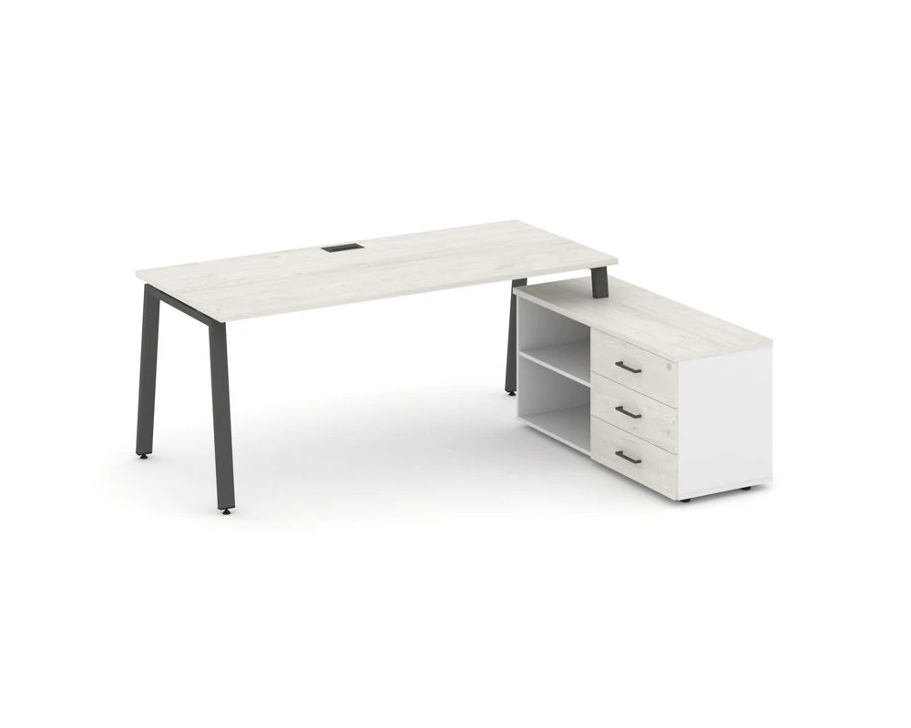 Стол письменный с греденцией правой на А-образном каркасе 1780x1480x750 Стайл Проджект Директ / Style Project Direct