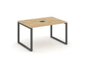 Стол переговорный на О-образном каркасе 60 мм с лючком 980x980x750 Стайл Проджект / Style Project images