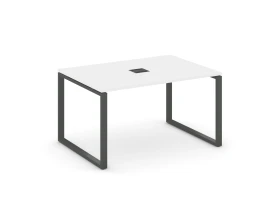 Стол переговорный на О-образном каркасе 60 мм с лючком 980x980x750 Стайл Проджект / Style Project images