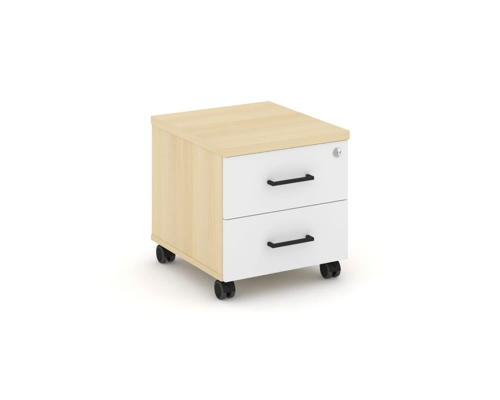 Тумба мобильная 2 ящ. Стандартные колеса 416x460x437 Стайл Проджект / Style Project