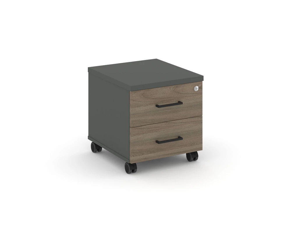 Тумба мобильная 2 ящ. Стандартные колеса 416x460x437 Стайл Проджект / Style Project
