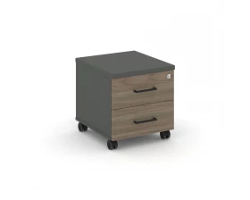 Тумба мобильная 2 ящ. Стандартные колеса 416x460x437 Стайл Проджект / Style Project images