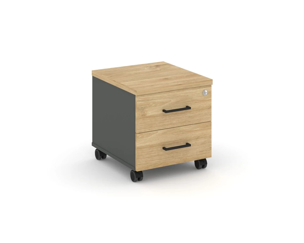 Тумба мобильная 2 ящ. Стандартные колеса 416x460x437 Стайл Проджект / Style Project