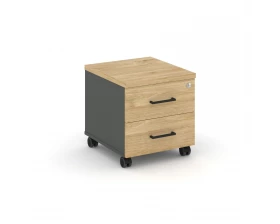 Тумба мобильная 2 ящ. Стандартные колеса 416x460x437 Стайл Проджект / Style Project images