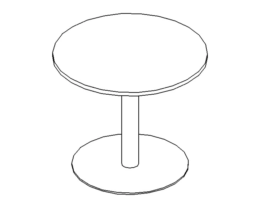 Стол для переговоров круглый на опоре-колонне A4.PRO