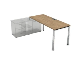 Стол рабочий прямолинейный три опоры, левый (1600*800*750) НСТЛ-П.984 Глосс Лайн / Gloss Line images