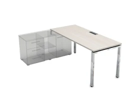 Стол рабочий прямолинейный три опоры, левый (1600*800*750) НСТЛ-П.984 Глосс Лайн / Gloss Line images