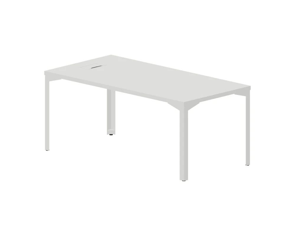 Стол руководителя с аутлетом 180х90х76см (толщина столешницы 3,6см) Рэй Экзекьютив / Ray Executive Белый