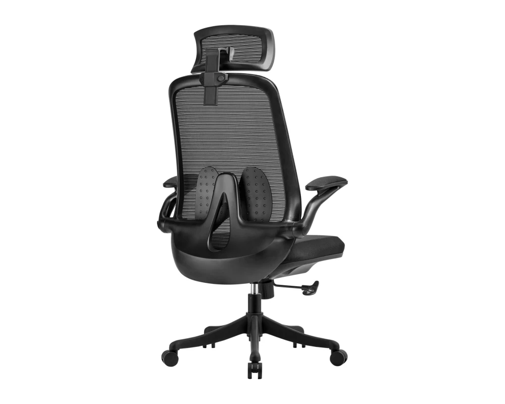 Кресло VIKING-81 MA22 Сетка/Ткань, Черный