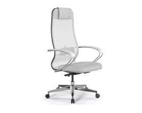 Кресло ErgoLife Комфорт Сетка/Экокожа, Белый images