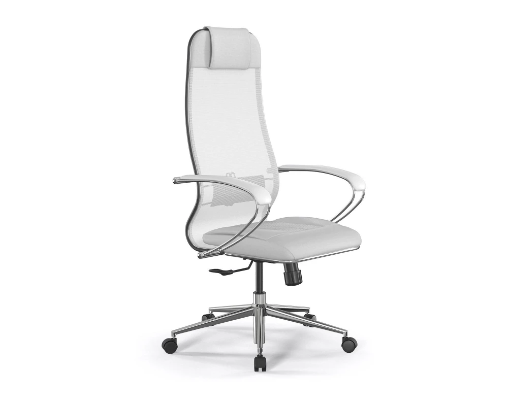 Кресло ErgoLife 5/подл.131/осн.Synchro 052 Сетка/Ткань, Белый