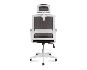 Кресло руководителя Norden Бит белый пластик Сетка/Ткань, Черный images