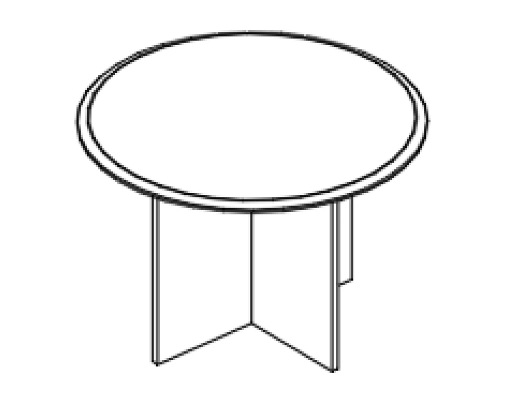 Стол для переговоров круглый 90 на опоре ДСП Alta