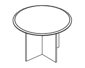 Стол для переговоров круглый 90 на опоре ДСП Alta images